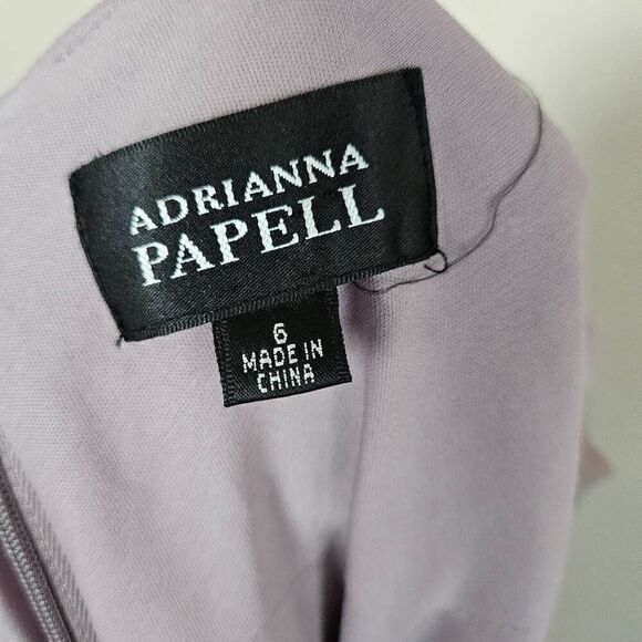 Adrianna Papell Lilac Layered Dress - Picture 7 of 8